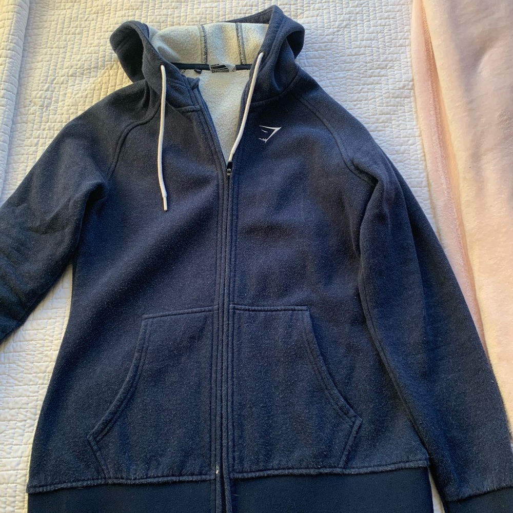 Blue zip up hoodie